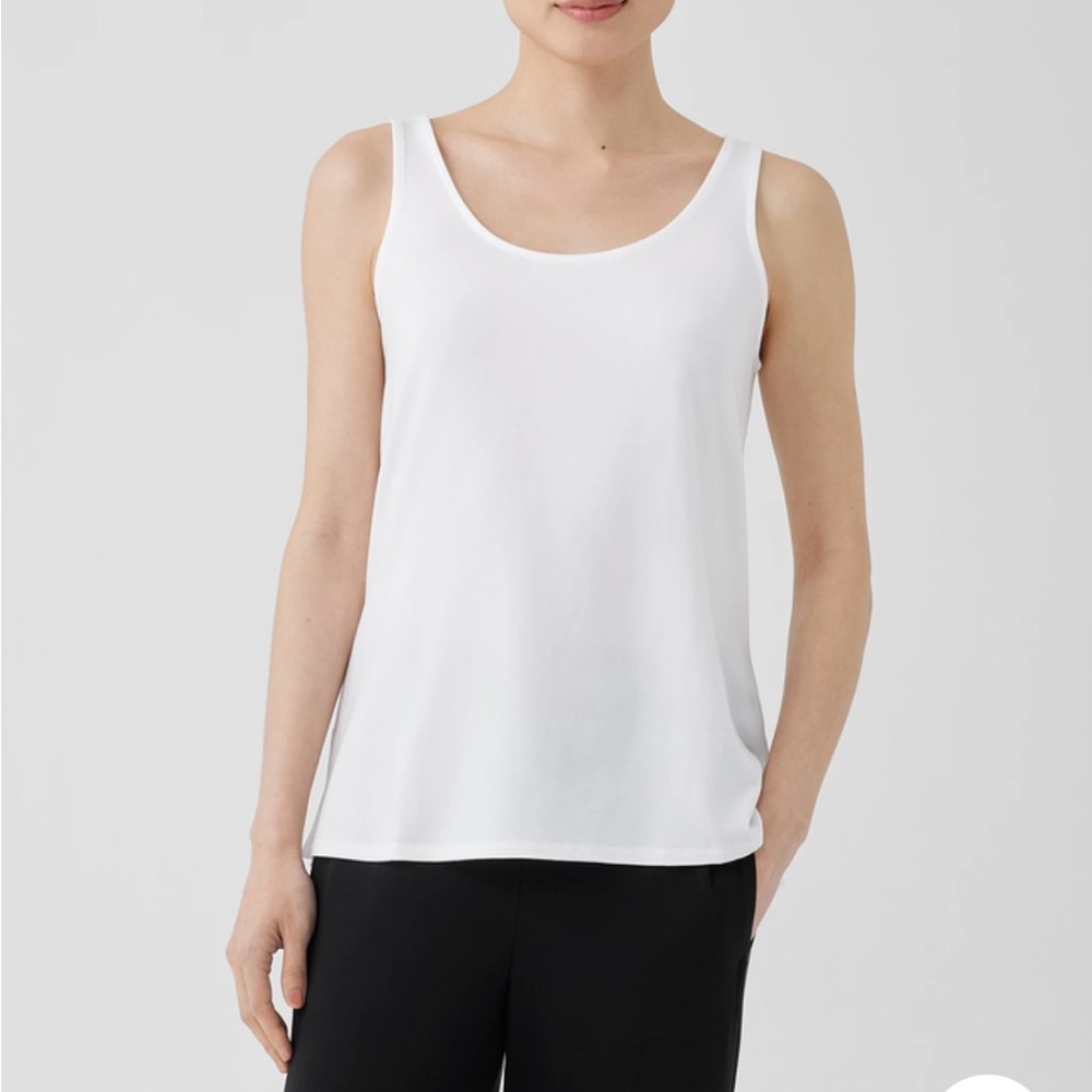 Eileen Fisher NWT White Scoop neck Tank - M